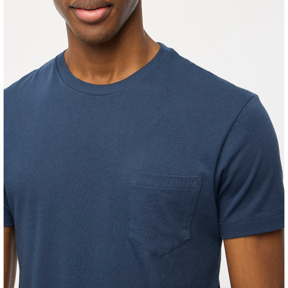 J.Crew Cotton Washed Jersey Pocket Tee Crewneck Vintage Navy Mens Large NWT - Picture 3 of 11